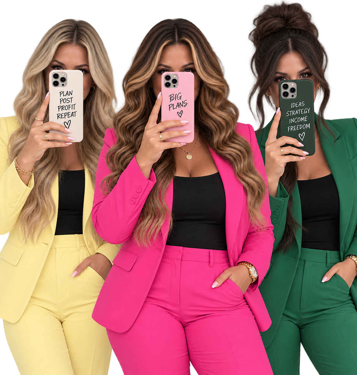 Women behind Beyond Faceless holding phones in front of their faces